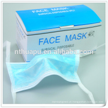 Máscara facial azul não tecida 3ply